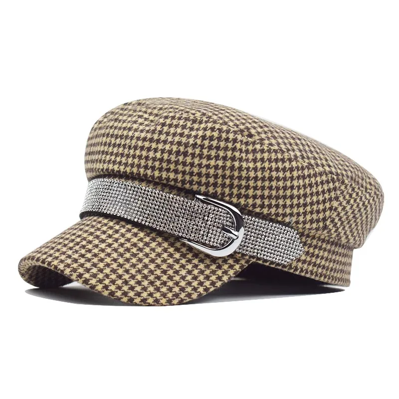 NEW Autumn octagonal Denim Berets for women flat military baseball cap ladies solid caps casual berets hat gorra | Аксессуары для