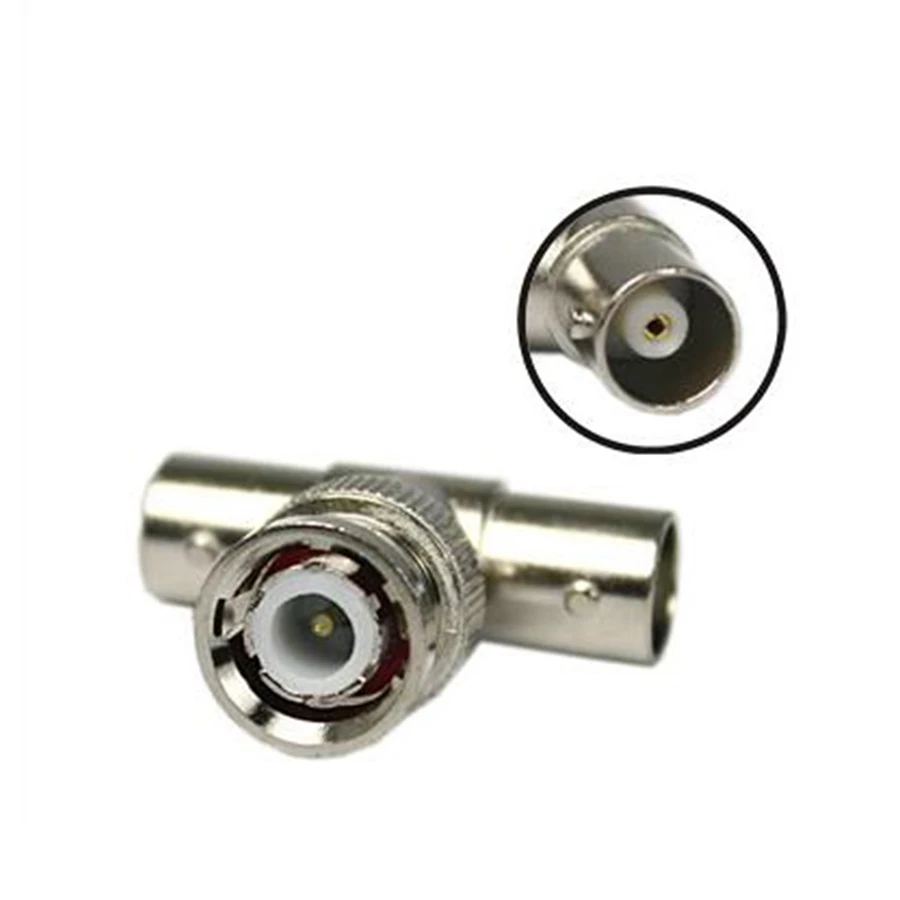 BNC T Adapter Splitter Connector Coupler 1 Male to 2 Female CCTV Jack Plug For | Transmission &amp Cables
