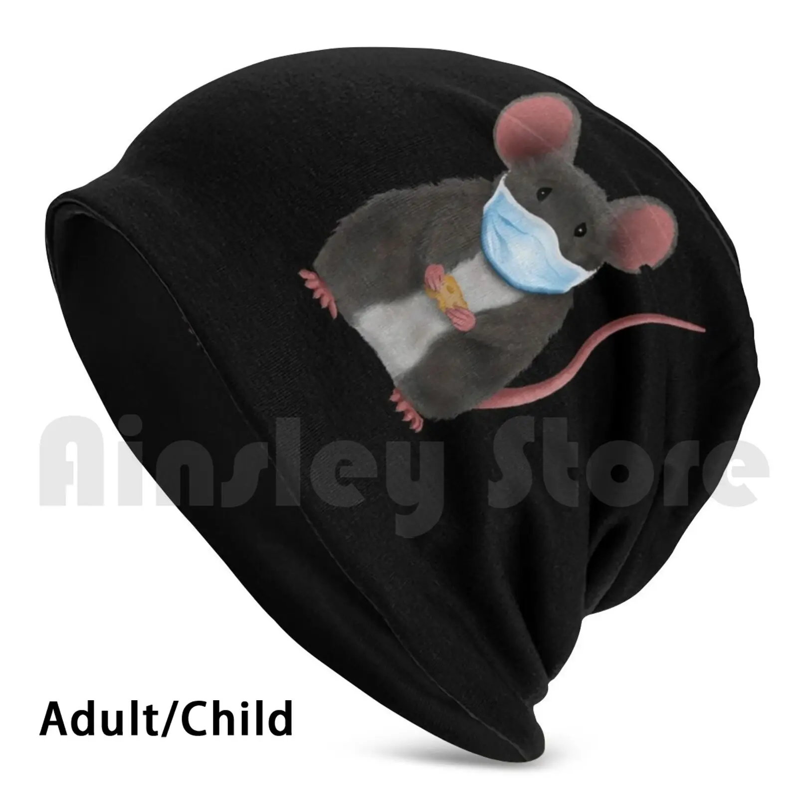 

Maus / Ratte / Mouse Or Rat With Beanies Print Beanie Hedging Cap DIY Print Cushion D0100774a Funny Cool Quotes Slogan Fun