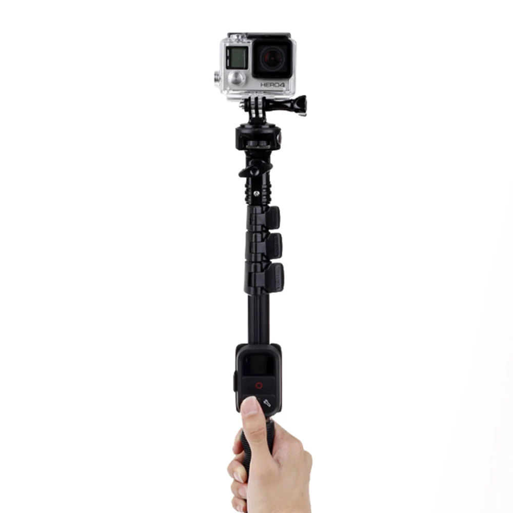 Селфи палка для экшн камеры держатель с зажимом дистанционного управления