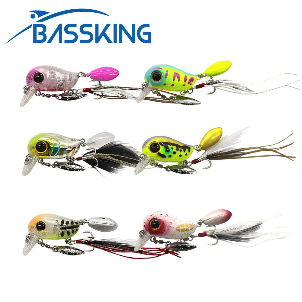 BASSKING Fishing Lure Hard Bait 54mm 4.8g Floating Wobbler Crankbait Quality Professional Hard Artificial Bait Carp Bass Pesca