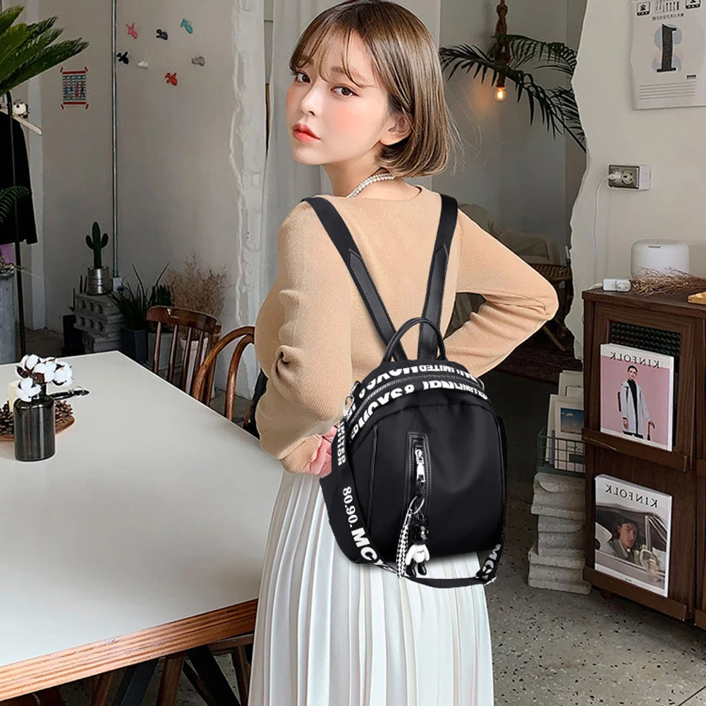 Женский рюкзак с защитой от кражи классический из ткани Оксфорд орнаментом