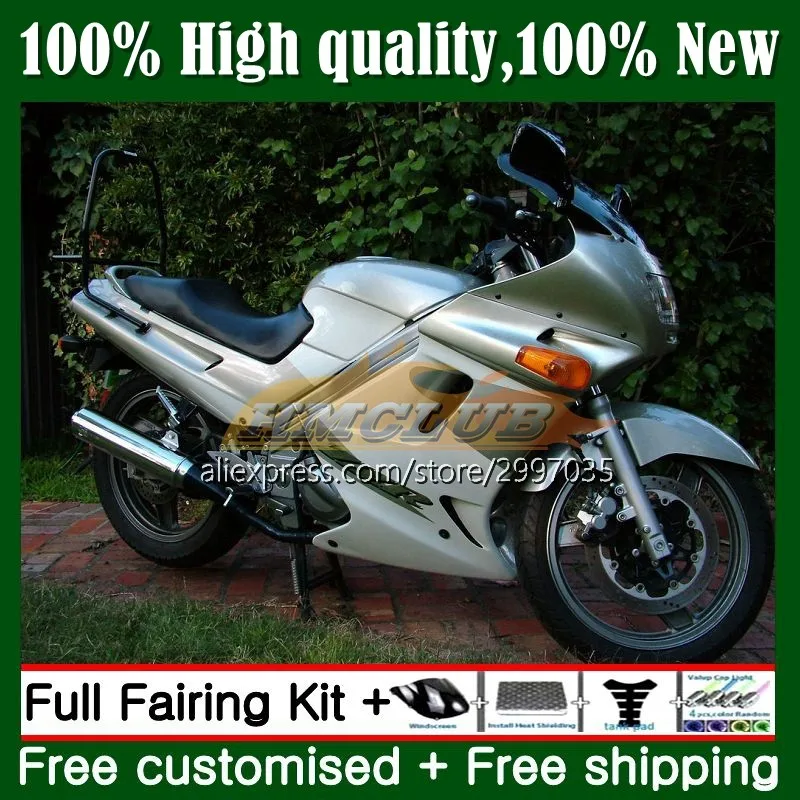 

Тюнинг-пакет для KAWASAKI NINJA ZZR-250 ZXR250 6No.41 ZZR250 90 91 92 93 94 99 ZZR 250 1995 1996 1997 1998 1999 обтекателя серебристо-белый