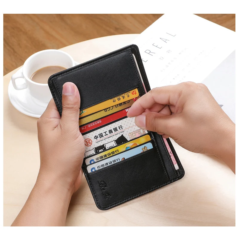 Wmnuo 2020 брендовый мужской кошелек мягкий черный 2 складывающийся для мужчин