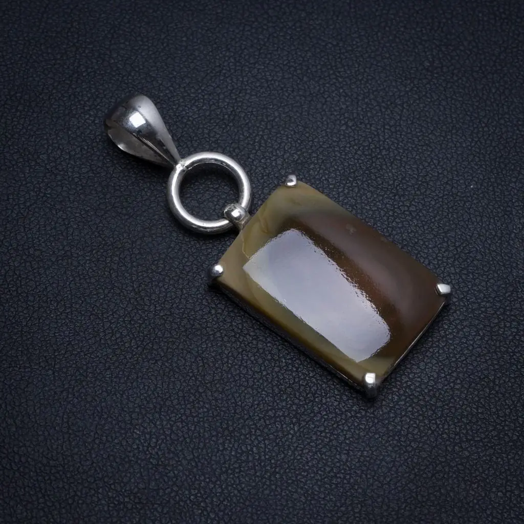 Натуральная императорская яшма ручная работа мексиканская серебряная подвеска 2