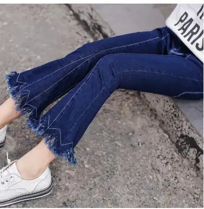J9002 jeans Коллекция года, Весенняя детская одежда джинсы для девочек повседневные тонкие джинсы для маленьких девочек, джинсы для крупных девочек, длинные штаны - Цвет: J9002 jeans