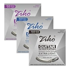 Ziko 6 шт.компл. Струны для акустической гитары с серебряным покрытием, 6 струн для акустической гитары, детали и аксессуары для гитары (010 011 012)