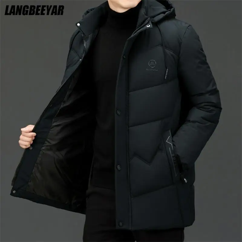 Addensare caldo inverno Designer marca con cappuccio antivento moda Casual Parka giacca uomo giacca a vento piumini cappotti abbigliamento uomo