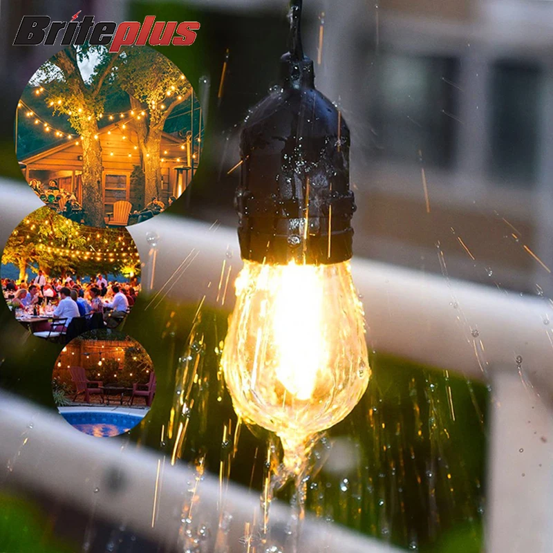 

Рождественские гирлянды, гирлянда для внутреннего дворика, светодиодная лампочка, Сказочная гирлянда, уличная Праздничная садовая гирлянда, свадебное украшение