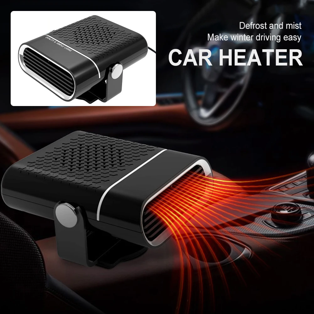 

Car Heater 12V/24V Auto Windshield Defogger 360 Degree Rotation 2 Modes Automotive Windshield Defroster Defogger Heating Fan