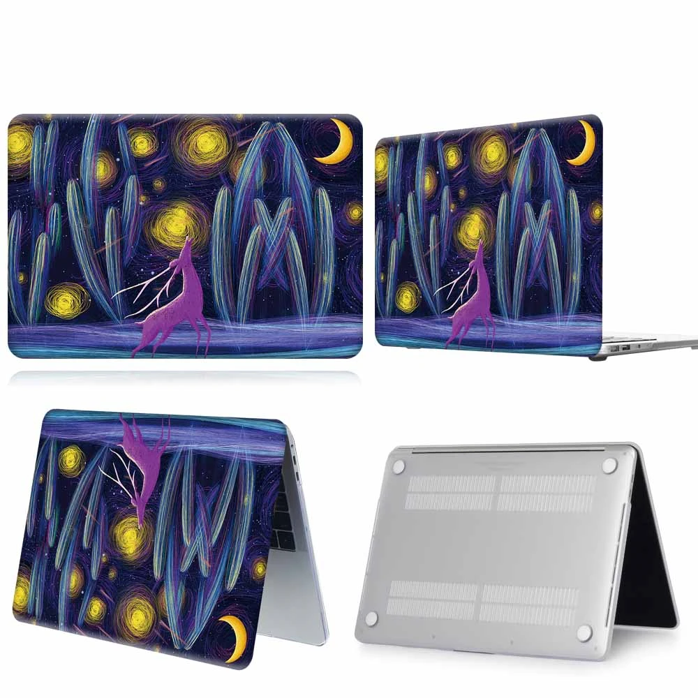 

Deer Paint Pattern Anti-slip Laptop Case For Apple Macbook 12/Air 11 13 A2337/Pro 13(A2251 A2289) 15 16/Pro 13 A2338