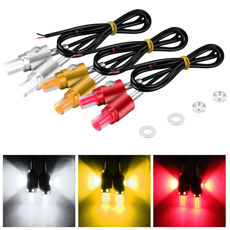 

2 шт., автомобисветодиодный светодиодные лампы для мотоциклетного номерного знака, 12 В