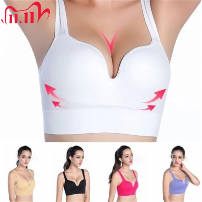 Для женщин бесшовные борцовки цельное бюстгальтер спортивный для тренажерного