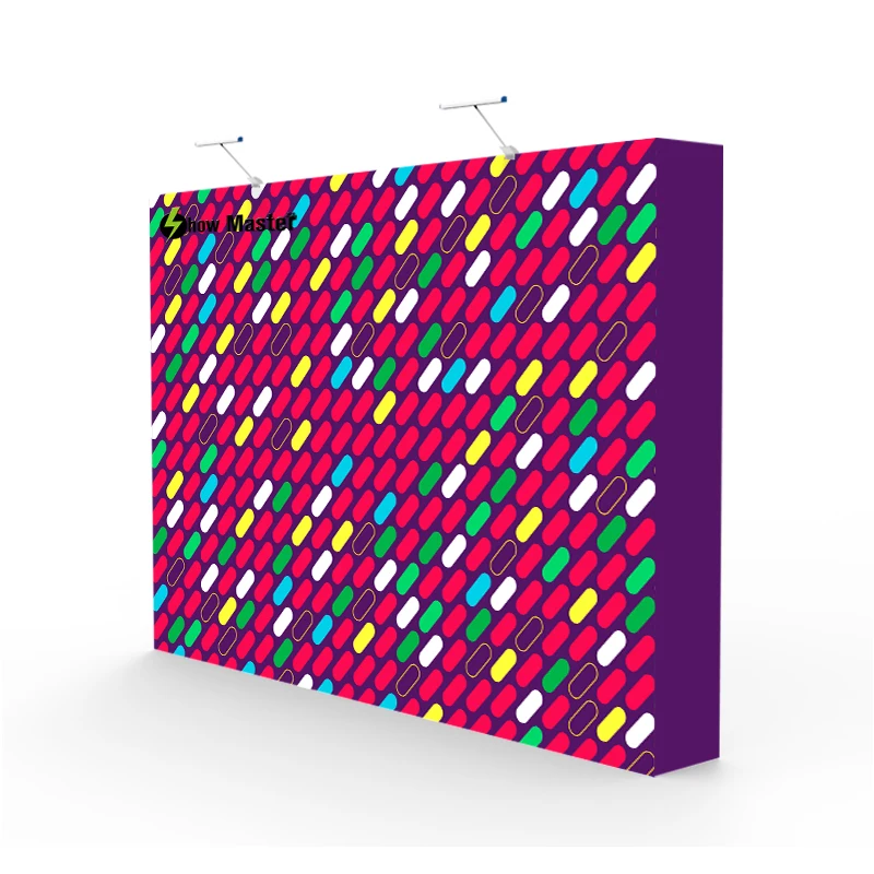 Многоразовый портативный всплывающий Натяжной тканевый выставочный Дисплей