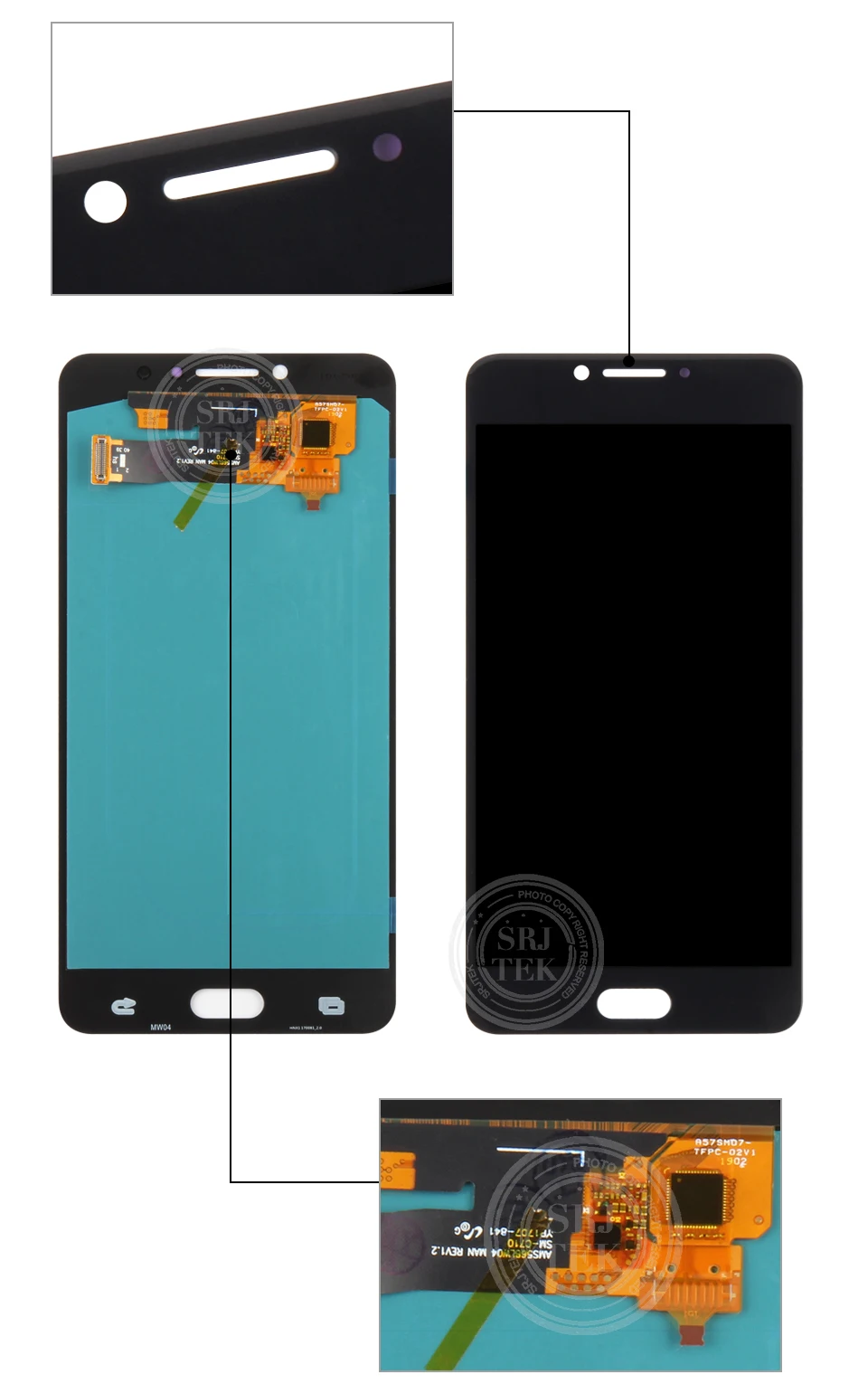 OLED/TFT Srjtek для samsung Galaxy C7 Pro дисплей ЖК сенсорный дигитайзер сенсор стекло сборка для samsung Galaxy C7 Pro C7010 ЖК