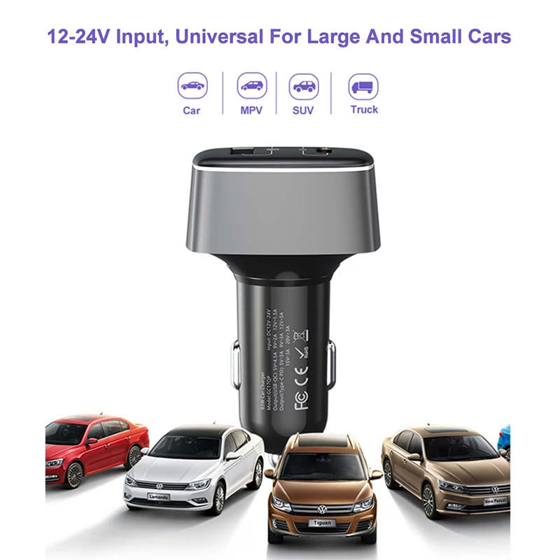 

KOJA 2 Port 83W Super Car Charger,Mini High Power USB C PD 65W For Huawei,Xiaomi/Samsung Iphone,Other Fast Charge Mobile Phones
