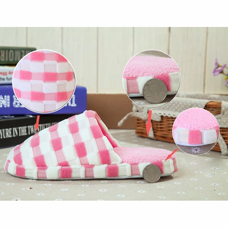 Зимние теплые плюшевые тапочки мужская и женская обувь на плоской мягкой подошве