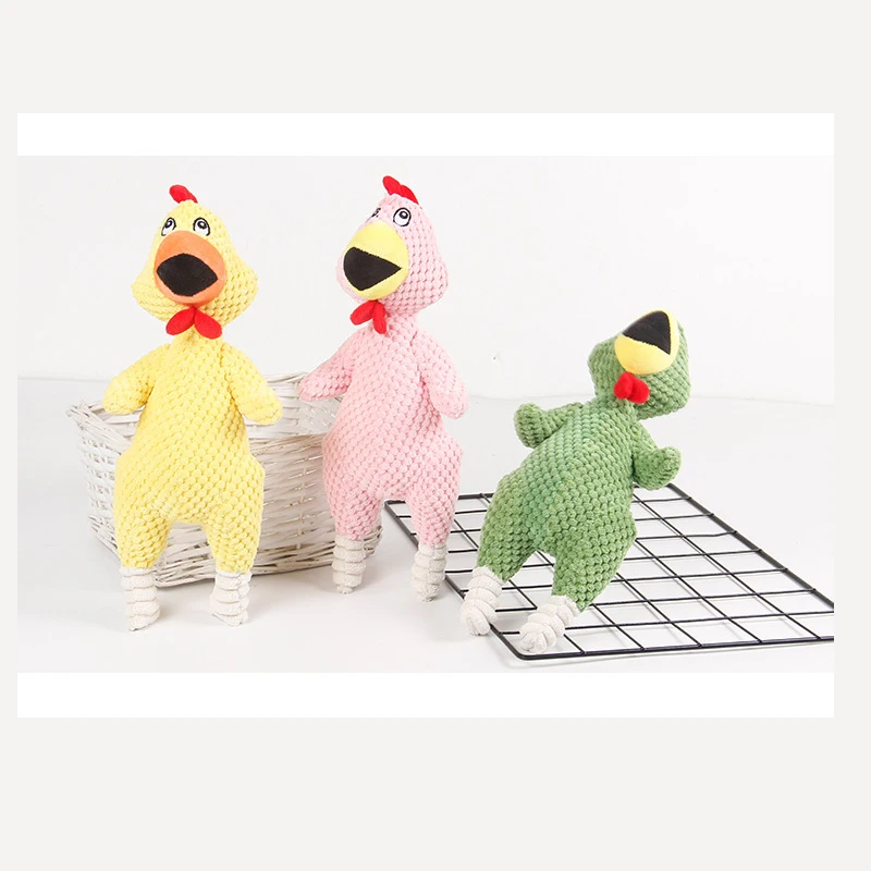 Смешная игрушка для питомца кудахтанье петух Кричащие плюшевые курица Shrilling член