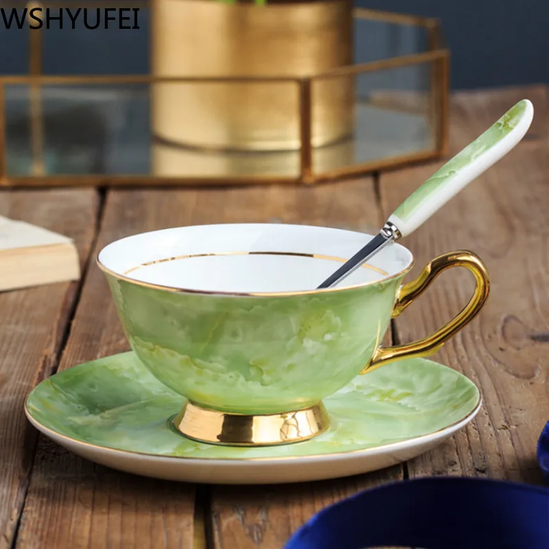 New luxury Phnom Penh coffee cup Elegant milk Office high-grade flower tea Household set drinking utensils WSHYUFEI | Дом и сад