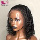 Парик EAYON из кудрявых натуральных волос, холодная волна, Короткие парики боб, естественная линия волос, индийские волосы, предварительно выщипанные, для чернокожих женщин