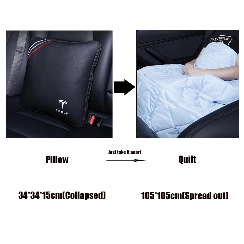 

FCXvenle Car Memory Foam Neck Pillow Lumbar Pillow for Tesla Model 3 X S Y Front Seat Lumbar Full Protect Waist Support Pad