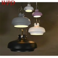 wpd nordic pendant light modern creative colorful led lamps fixtures for home decorative dining room
