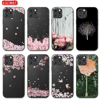 beautiful floral pattern iphone 13 case iphone 11 12 13 pro xs max mini 7 8 6 6s plus xr x 5s se soft tpu phone back fundas