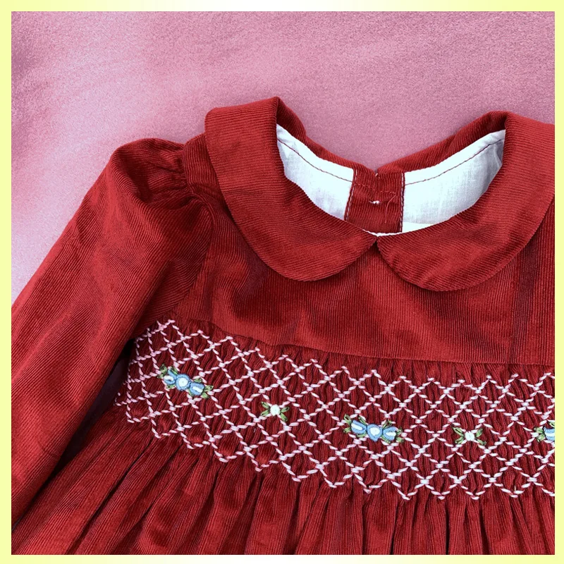 Осенне-зимнее детское винтажное платье с рюшами для девочек детские теплые