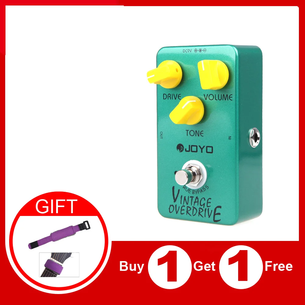 Joyo JF 01 Винтаж педаль для гитарного эффекта овердрайв Overdrive гитарная эффект Bypass