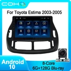 COHO для Toyota Estima RHD 2003-2005 Gps навигатор стерео радио Автомобильный мультимедийный Android 10 Восьмиядерный 6 + 128G
