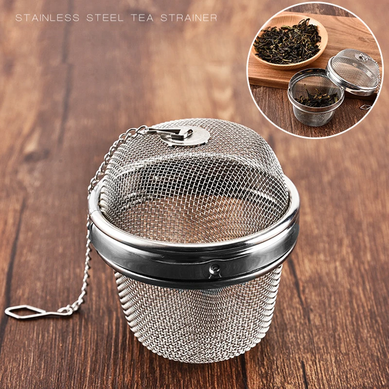 

Stainless Steel Mesh Tea Strainers Kitchen Tea Infuser Seasoning Herb Spices Filter