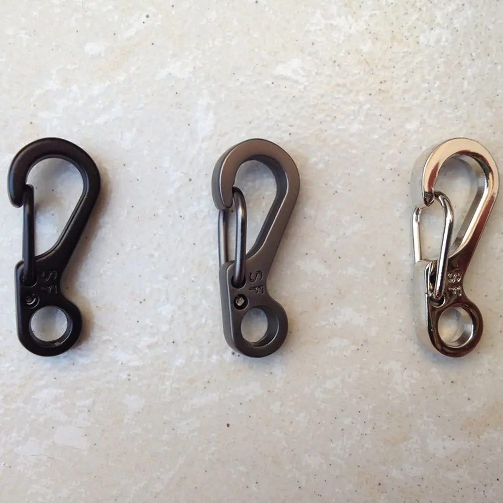 

Camping Hiking Buckle EDC Tools Spring Design Carabiner Clasps Portable Keychain Snap Clip Hot Sale Dropshipping