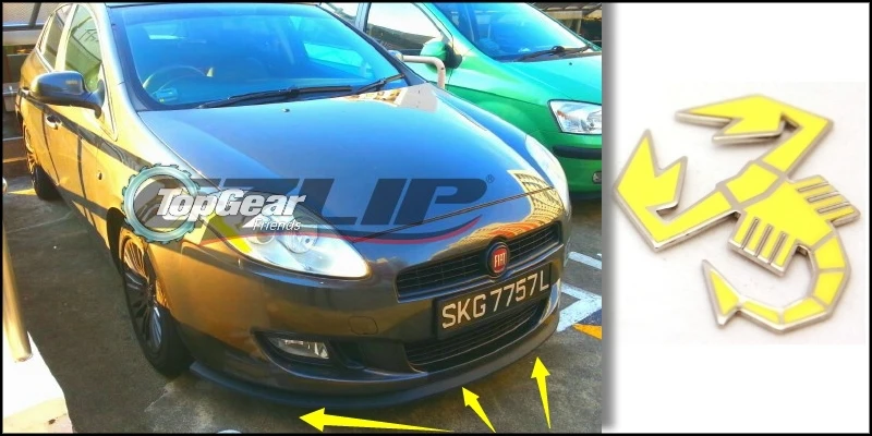 Дефлектор губ бампера для Fiat Bravo / Ritmo 2007 ~ 2019 передняя юбка спойлера ДЛЯ друзей TopGear