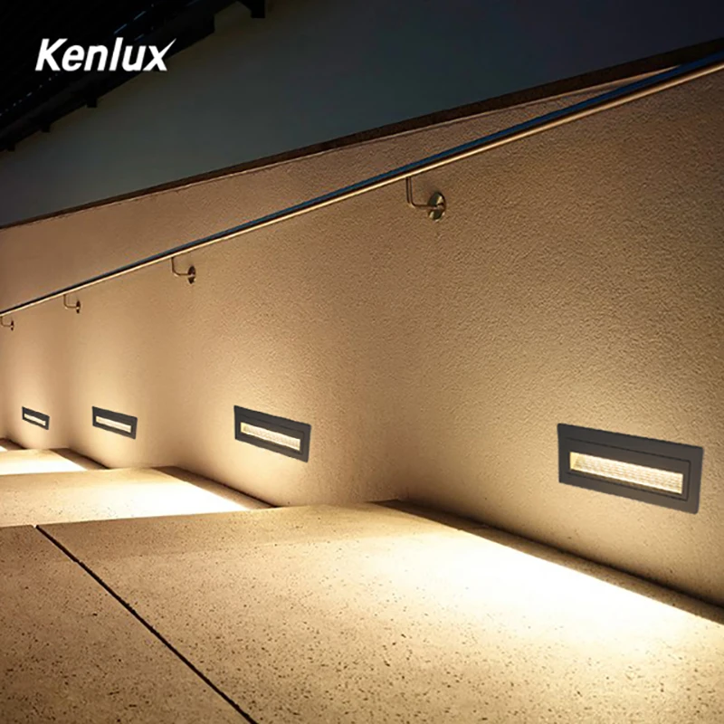 Светодиодный светильник для лестницы Kenlux s Вт SMD 210*60 мм|Уличные настенные