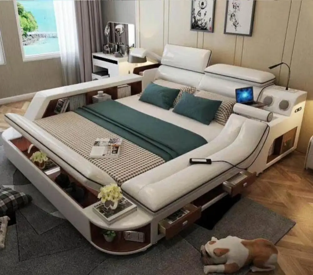 Camas dormitorio letto matrimoniale кожаная samrt кровать cama|Кровати| |