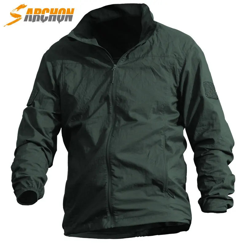 

Outdoor tactics windbreaker summer men thin breathable waterproof sunscreen clothing coat men long sleeve
