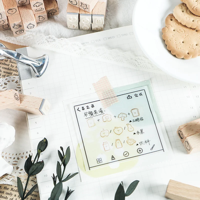 25 шт. милые животные напитки торт простое украшение штамп DIY деревянные и