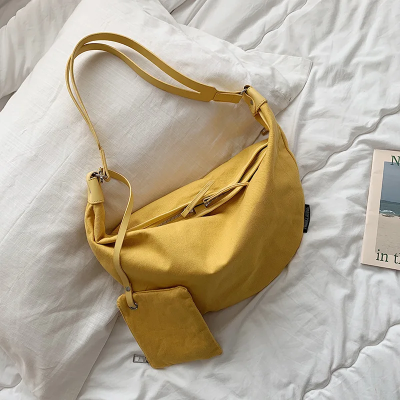 2020 Новые 2/шт корейские сумки через плечо женские Нерегулярные холщовые