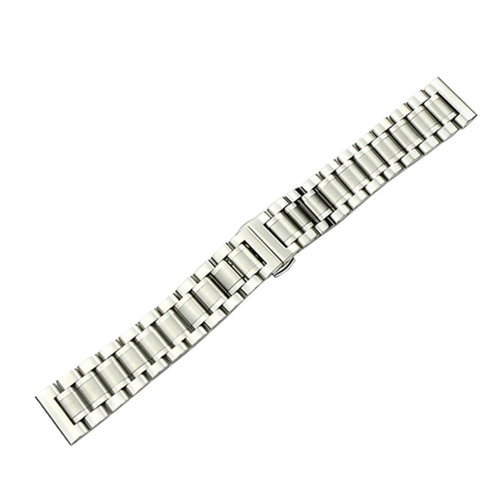

Ремешок из нержавеющей стали с застежкой-бабочкой для мужчин и женщин, браслет для наручных часов, 16/18/20/22/24 мм
