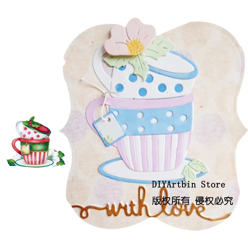 Металлические пресс формы в виде рождественской чашки новинка 2019 для