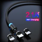 Магнитный кабель Micro USB Тип C для IPhone 11 12 Xiaomi Быстрая зарядка USB-кабель магнитное зарядное устройство провод шнур Samsung