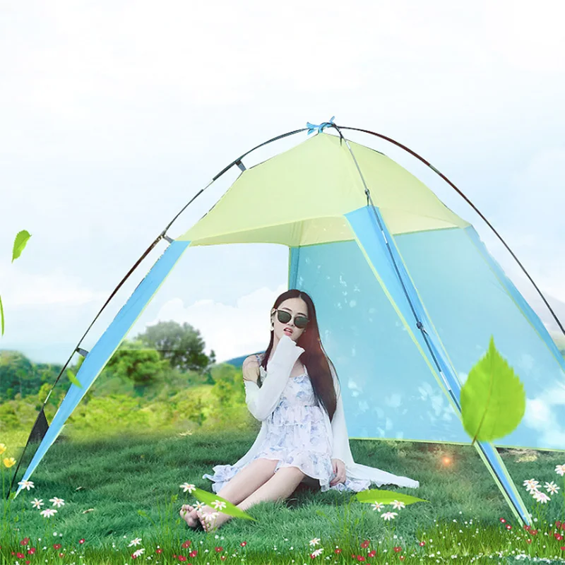 

Portable outdoor beach awning awning triangle tent camping fishing