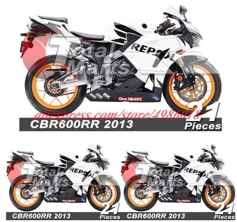 

Новый комплект обтекателей из АБС-пластика подходит для HONDA CBR600RR F5 2013 2014 2015 2016 13 14 15 16 17 18 черный и белый на заказ