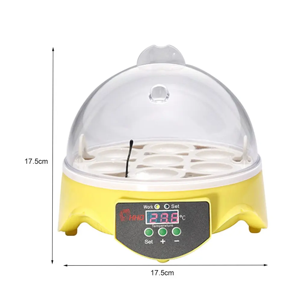 

7 Eggs Incubator Plastic Digital Chicken Temperature Control Automatic Incubator Hatcher Incubation Tools Supplies