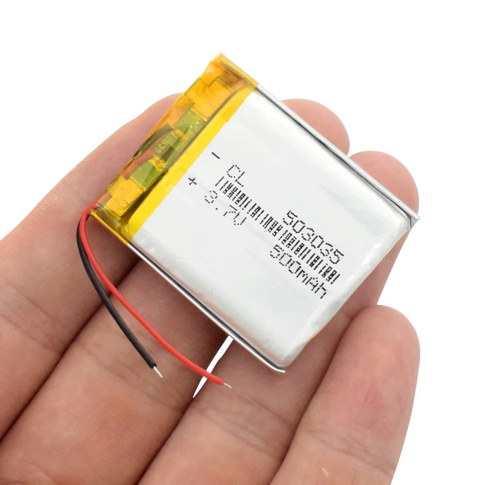 

3/4/8PCS 3.7v 500mah lithium polymer battery 503035 Li-Po rechargeable battery for DVD GPS Navigation Bluetooth Speakers