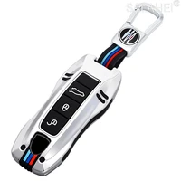 hot zinc alloy silicone car smart key cover case for porsche cayenne macan 911 boxster cayman panamera auto accessories keychain
