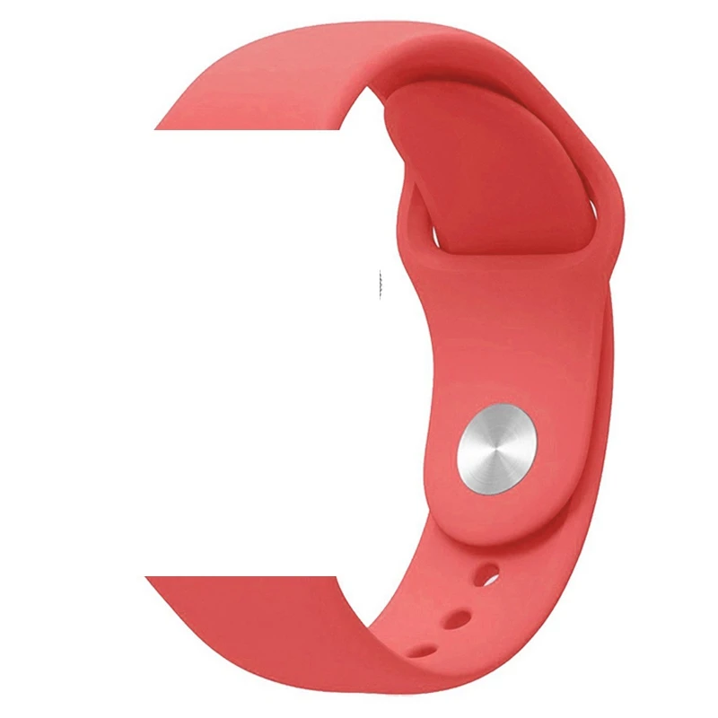 Mei red Ремешок для Apple Watch 5 4 3 2 1 силиконовый спортивный браслет для часов Apple Watch 44 мм 40 мм 42 мм 38 мм Ror IWatch band - Цвет ремешка: Mei red