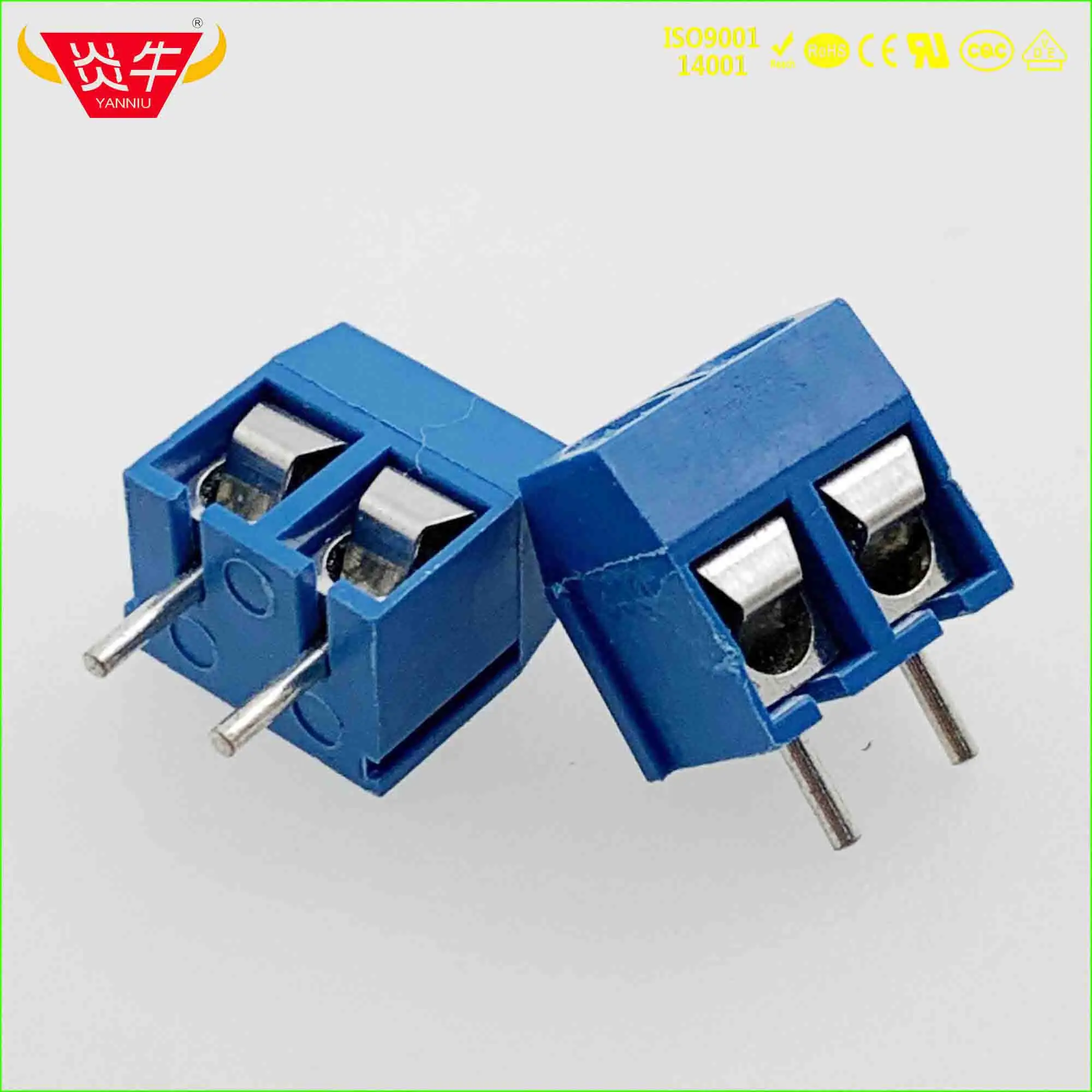 301-5.0-2P KF301 5,0 2P 3P PCB универсальные Винтовые клеммные блоки синий пластик Высота 10 мм DG301 5,0 мм Шаг 2PIN 3PIN PHOENIX DEGSON KEFA - Цвет: 301-5.0-2P