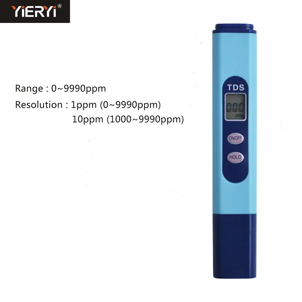 Yieryi TDS ph-метр PH/TDS/EC/TEMP метр цифровой монитор качества воды тестер серии для бассейнов, питьевой воды, аквариумов - Цвет: TDS Meter