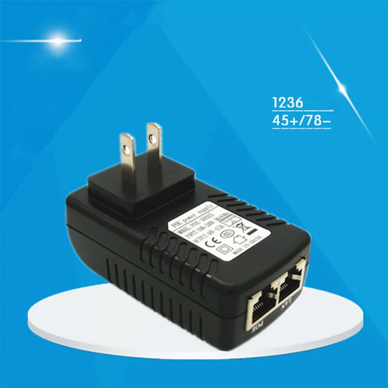 Горячая Cctv 48 V 0.5A POE настенная вилка Poe инжектор Ethernet адаптер конвертер Ip камера
